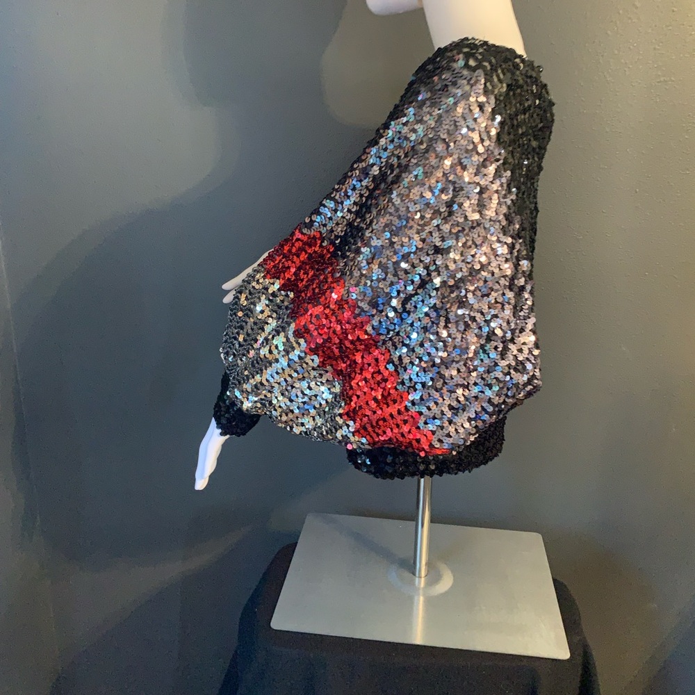 Vintage 70’s Disco Sequin Long Sleeve Top - Picture 3 of 4